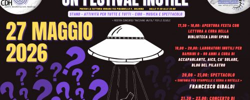 Il 27 maggio vi aspettiamo al Festival Inutile! Laboratori, spettacoli, cibo e musica per tutte le età