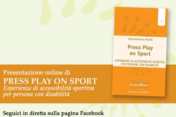 Lunedì 22 marzo la prima presentazione di “Press Play on Sport” in diretta Facebook